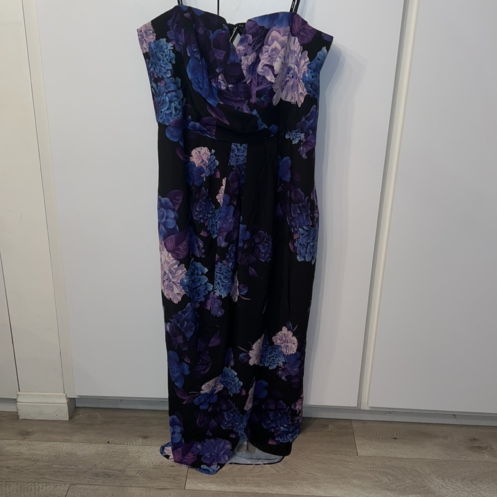 City Chic Floral Strapless Dress